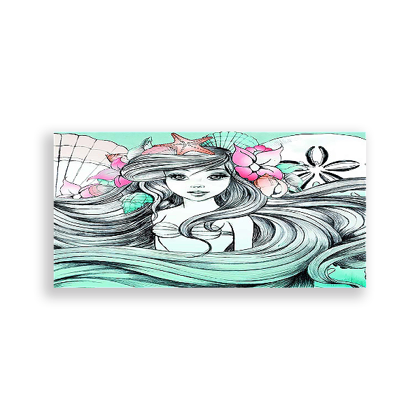 Capa Painel Retangular Sublimado - Pequena Sereia