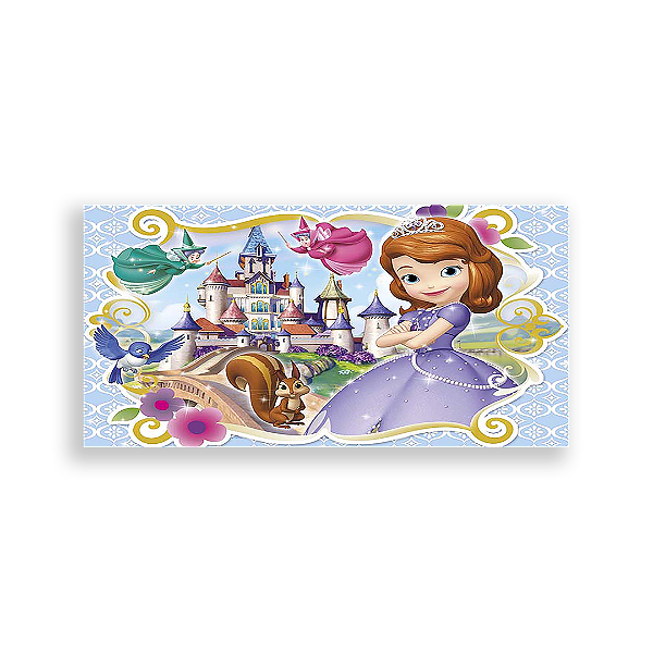 Capa Painel Retangular Sublimado - Princesa Sofia