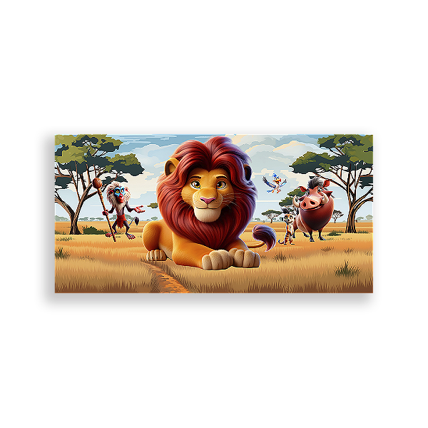 Capa Painel Retangular Sublimado - Rei Leao