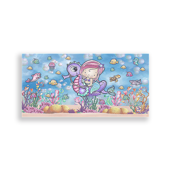 Capa Painel Retangular Sublimado - Sereias