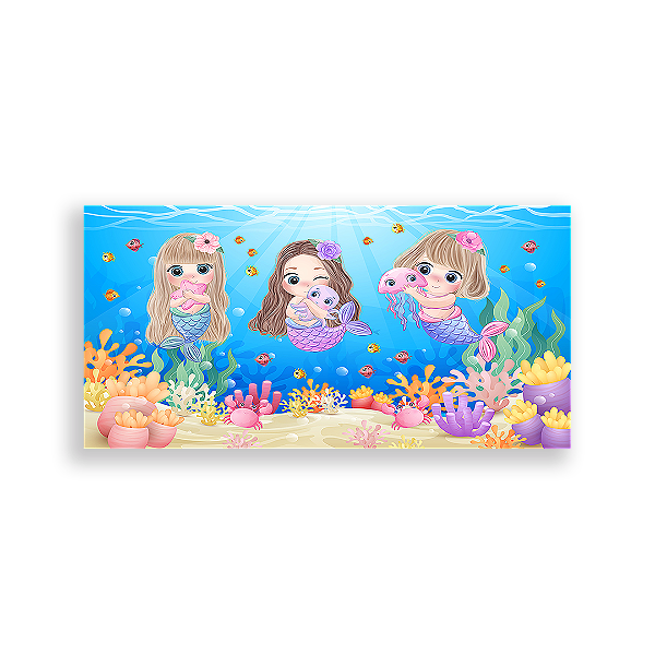Capa Painel Retangular Sublimado - Sereias