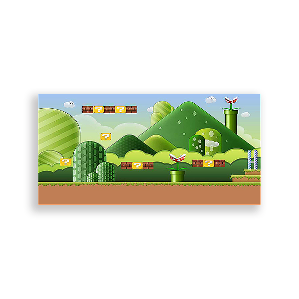Capa Painel Retangular Sublimado - Super Mario