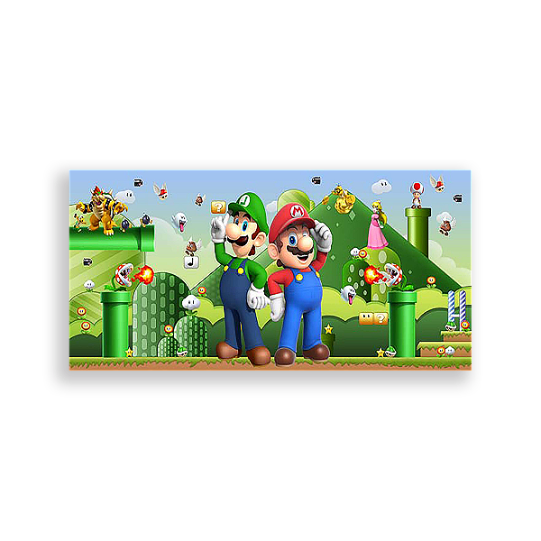 Capa Painel Retangular Sublimado - Super Mario