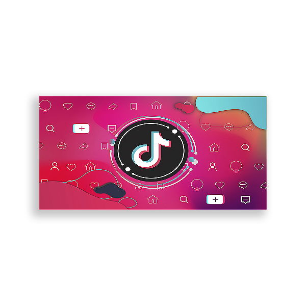 Capa Painel Retangular Sublimado - Tik Tok