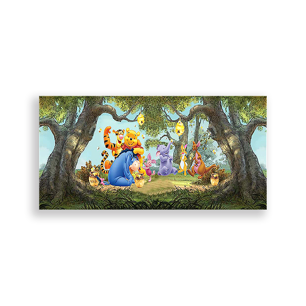 Painel Retangular - Ursinho Pooh - Sublimado 3D