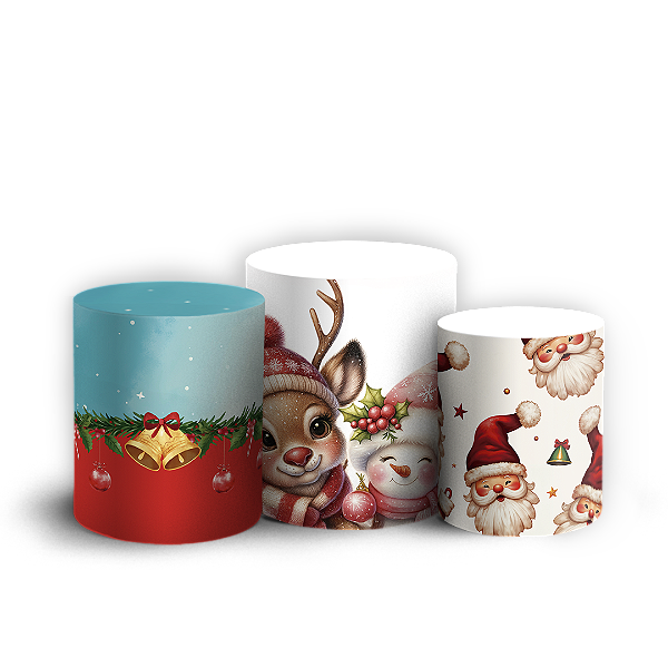 Trio Cilindro - Natal - Sublimado 3D