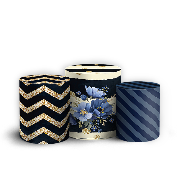 Capas Trio Cilindro Sublimado Vest Facil - Floral