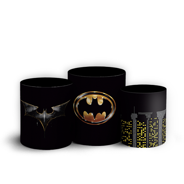 Capas Trio Cilindro Sublimado Vest Facil - Batman