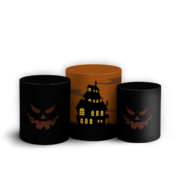 Trio Cilindro - Dia das Bruxas Halloween - Sublimado 3D