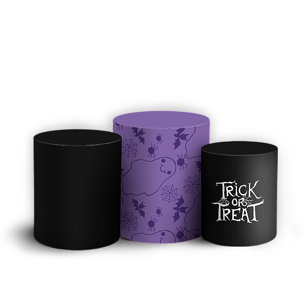 Trio Cilindro - Dia das Bruxas Halloween - Sublimado 3D