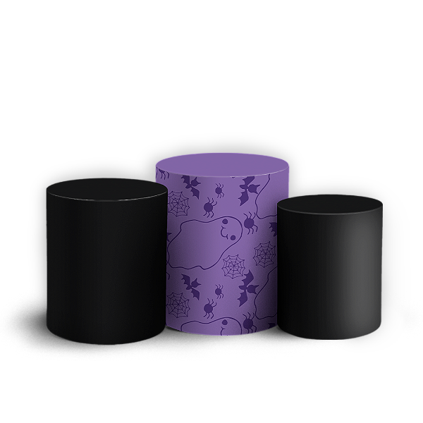 Trio Cilindro - Dia das Bruxas Halloween - Sublimado 3D