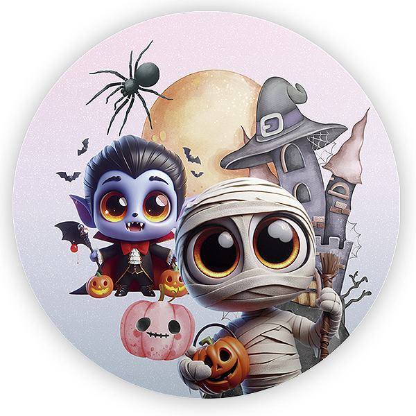 Painel Redondo - Dia Das Bruxas Halloween - Sublimado 3D