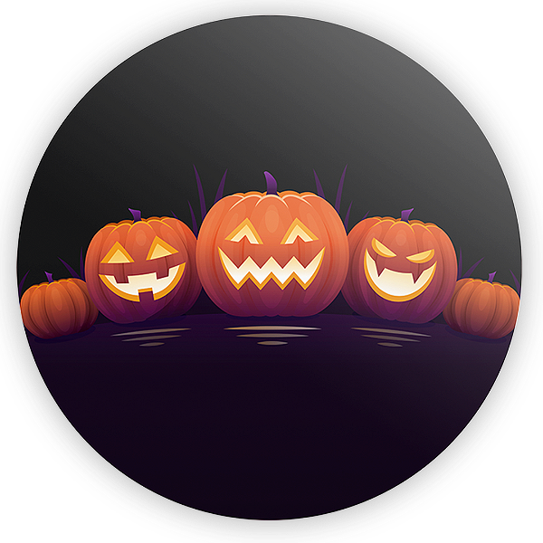 Painel Redondo - Dia das Bruxas Halloween - Sublimado 3D