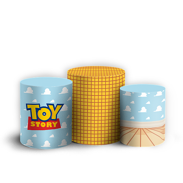 Capas Trio Cilindro Sublimado Vest Facil - Toy Story