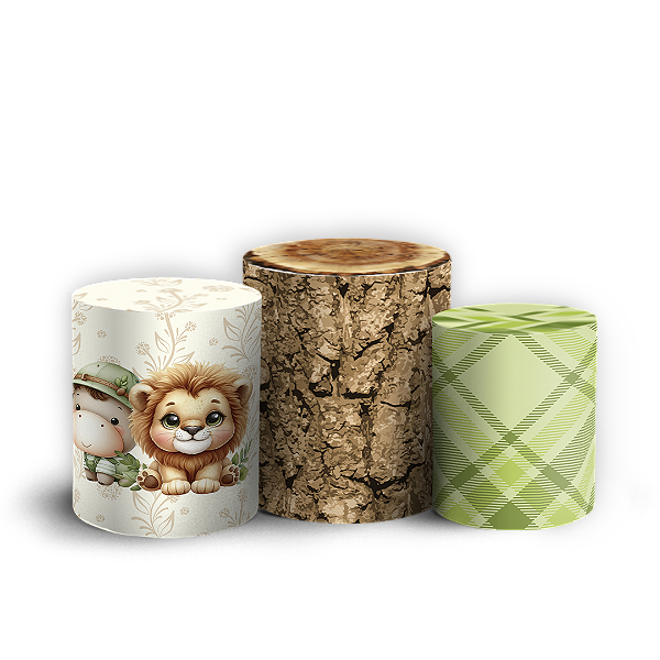 Capas Trio Cilindro Sublimado Vest Facil - Safari