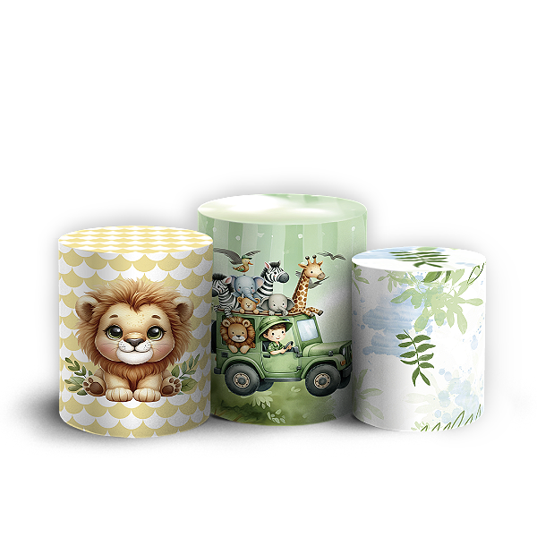 Capas Trio Cilindro Sublimado Vest Facil - Safari