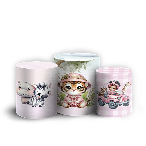 Capas Trio Cilindro Sublimado Vest Facil - Safari