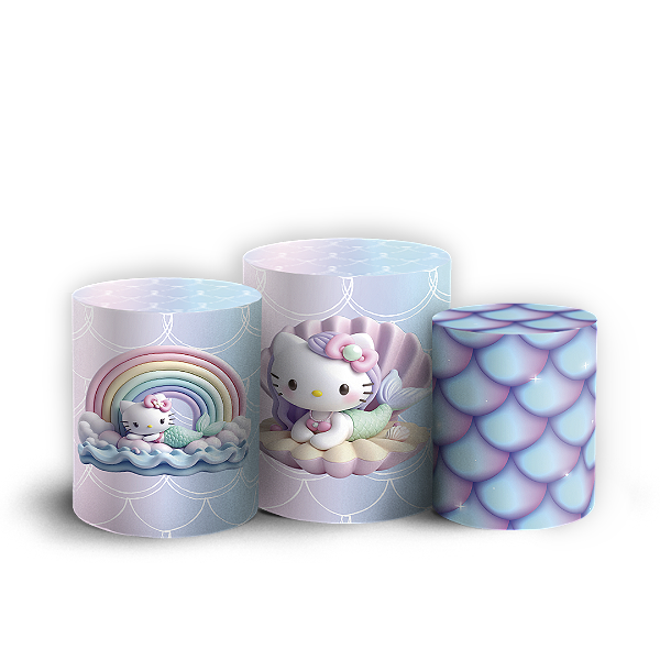 Capas Trio Cilindro Sublimado Vest Facil - Hello Kitty