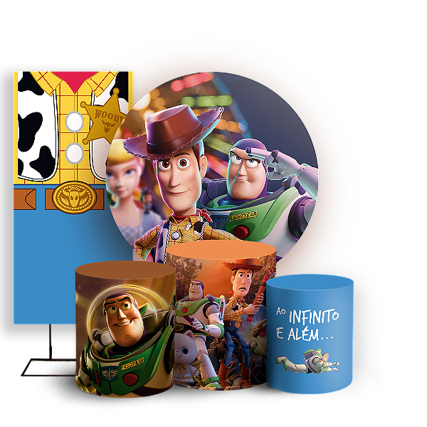 KIT Redondo Trio e Faixa - Toy Story  - Sublimado 3D