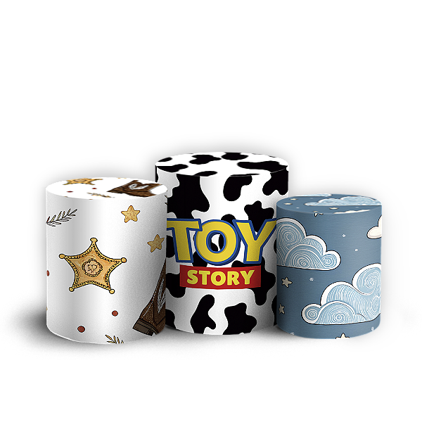 Capas Trio Cilindro Sublimado Vest Facil - Toy Story