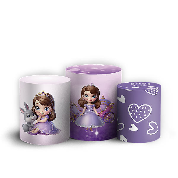Capas Trio Cilindro Sublimado Vest Facil - Princesa Sofia