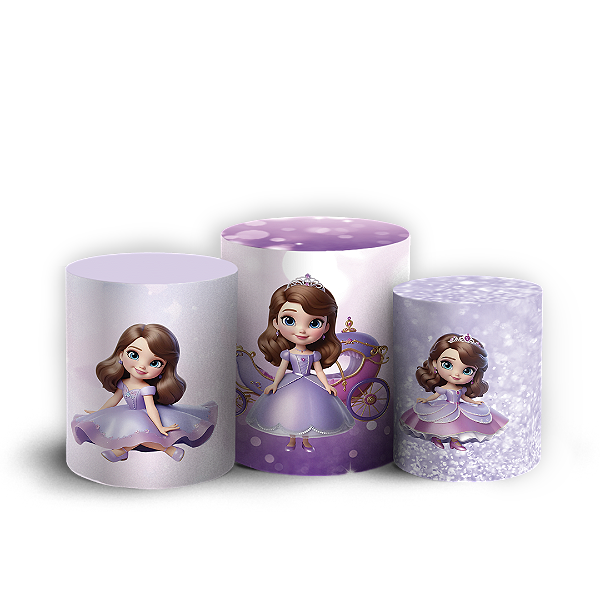 Capas Trio Cilindro Sublimado Vest Facil - Princesa Sofia