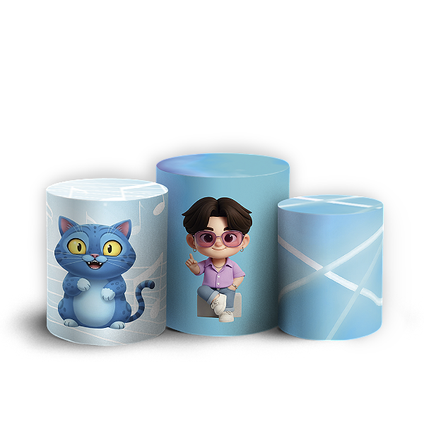 Capas Trio Cilindro Sublimado Vest Facil - Guerreiras Do K-Pop