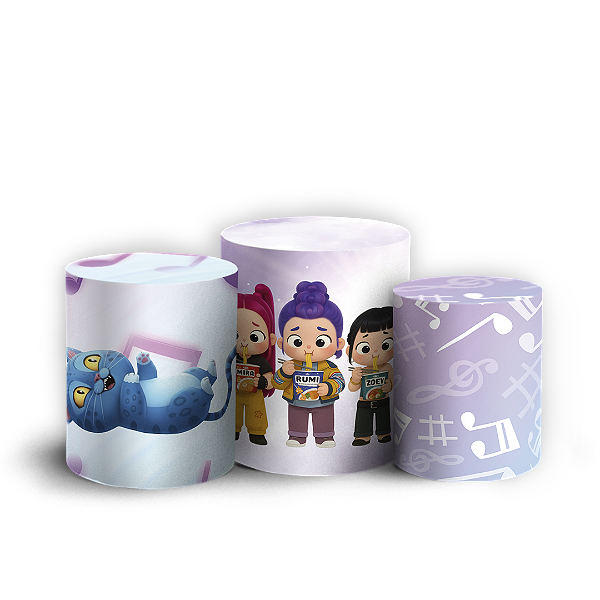 Capas Trio Cilindro Sublimado Vest Facil - Guerreiras Do K-Pop