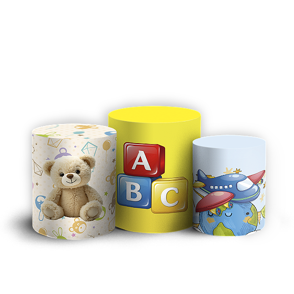 Capas Trio Cilindro Sublimado Vest Facil - Dia Das Crianças