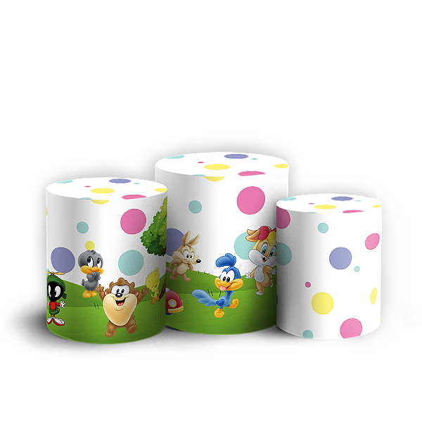 Capas Trio Cilindro Sublimado Vest Facil - Baby Looney Tunes