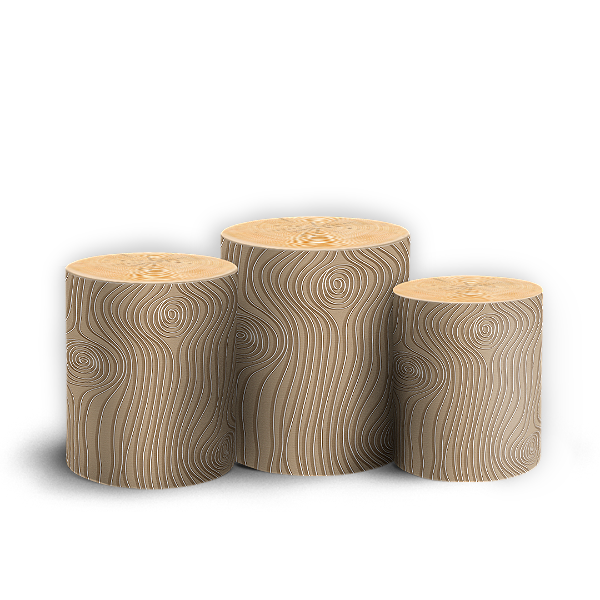Trio Cilindro - Madeira Capivara - Sublimado 3D