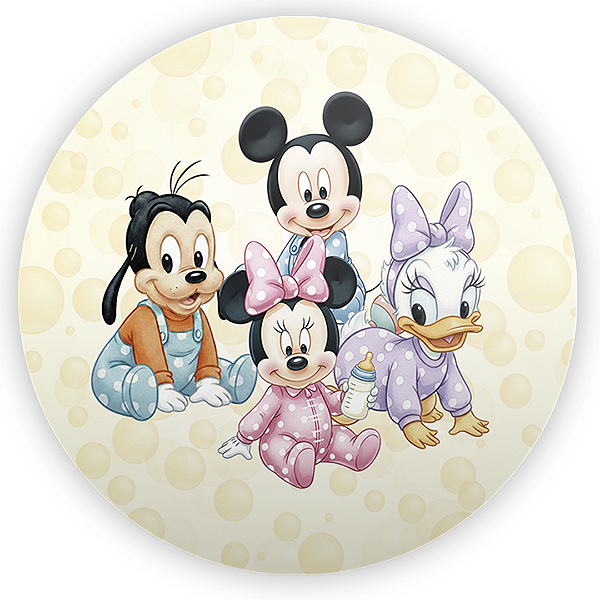 Capa Painel Redondo Sublimado - Mickey E Minnie