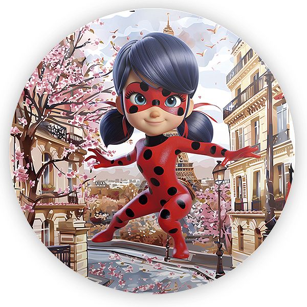 Capa Painel Redondo Sublimado - Ladybug