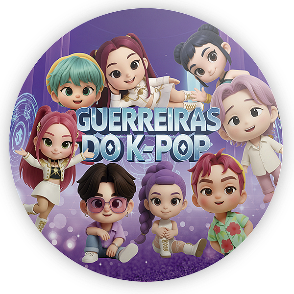 Painel Redondo - Guerreiras Do K Pop - Sublimado 3D