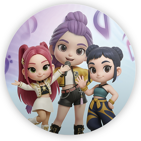 Painel Redondo - Guerreiras Do K Pop - Sublimado 3D