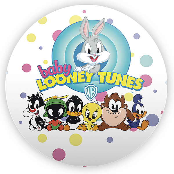 Capa Painel Redondo Sublimado - Baby Looney Tunes