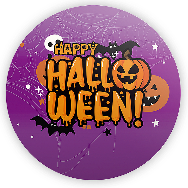 Painel Redondo - Dia das Bruxas Halloween - Sublimado 3D