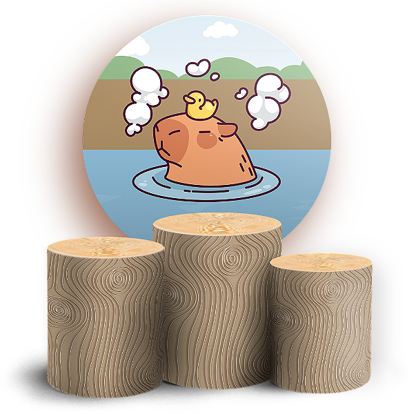 KIT Redondo e Trio - Capivara - Sublimado 3D