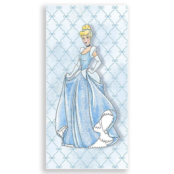 Capa Faixa Lateral Sublimado - Princesa Cinderela -Vivi Mide