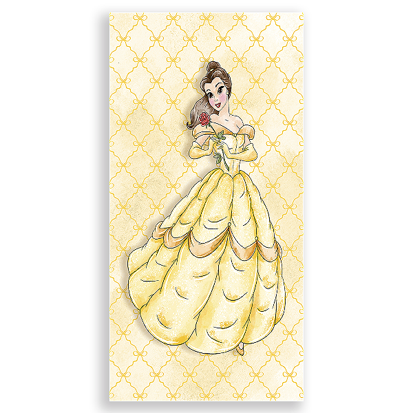 Capa Faixa Lateral Sublimado - Princesa Bela e a Fera