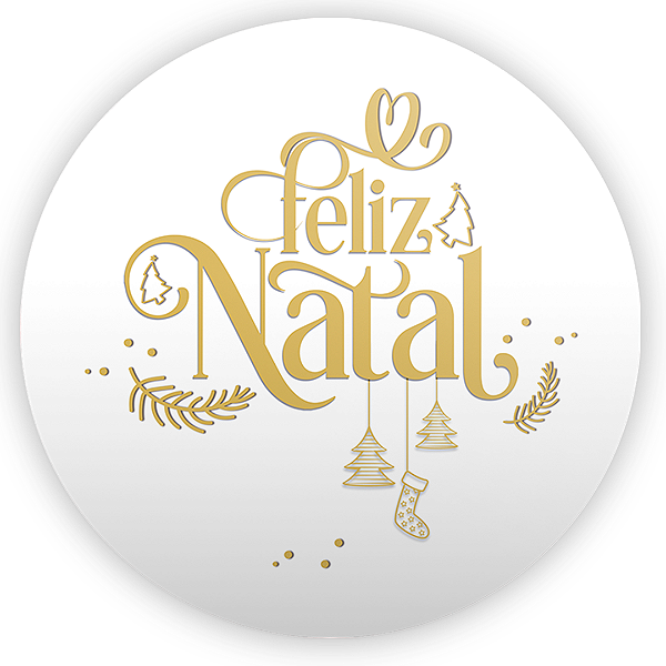 Painel Redondo Sublimado 3D - Natal