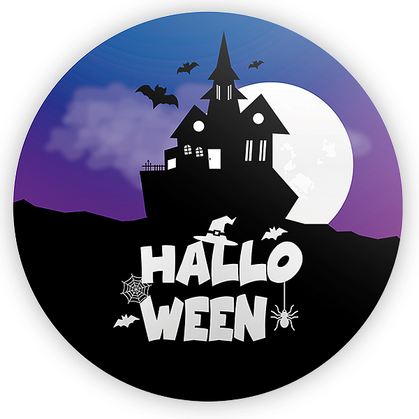 Capa Painel Redondo Sublimado - Dia das Bruxas Halloween