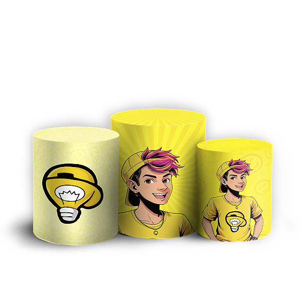 Capas Trio Cilindro Sublimado Vest Facil - Os Rosas