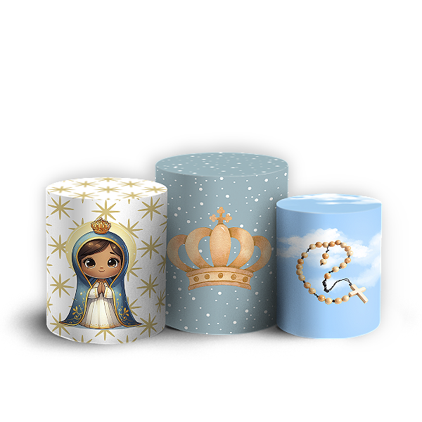 Capas Trio Cilindro Sublimado Vest Facil - Nossa Senhora