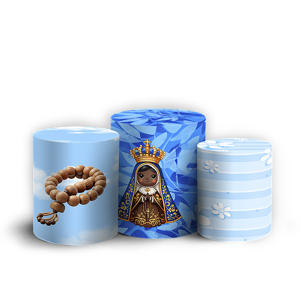 Capas Trio Cilindro Sublimado Vest Facil - Nossa Senhora