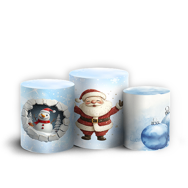 Trio Cilindro Sublimado 3D - Natal