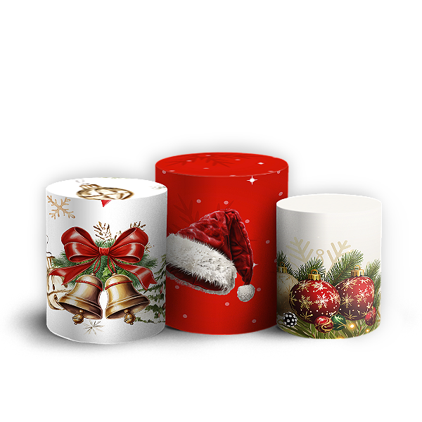 Capas Trio Cilindro Sublimado Vest Facil - Natal