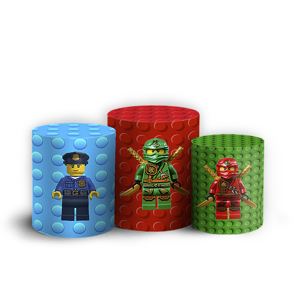 Capas Trio Cilindro Sublimado Vest Facil - Lego