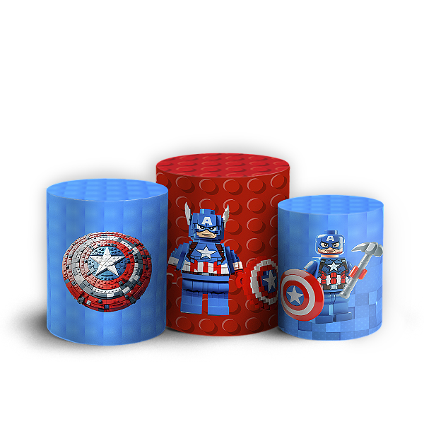 Capas Trio Cilindro Sublimado Vest Facil - Lego