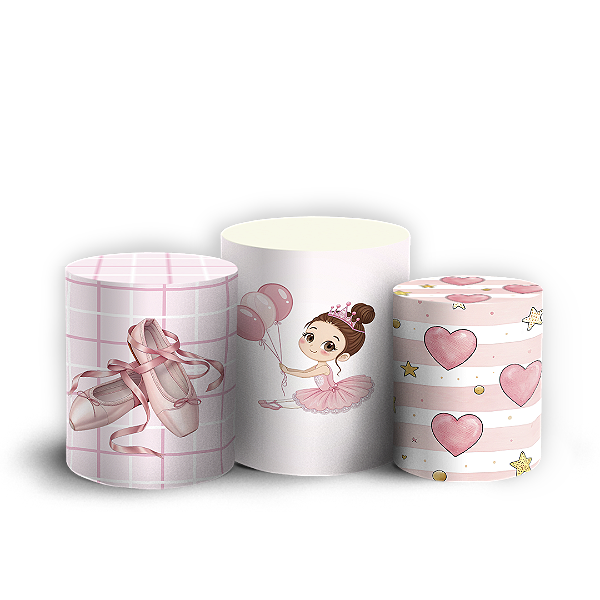 Capas Trio Cilindro Sublimado Vest Facil - Bailarina